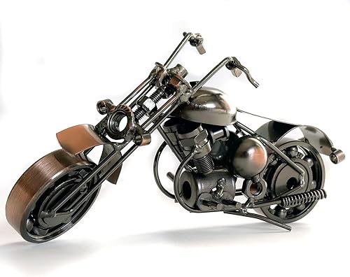 Miniatura 8 de Estatua de metal modelo de motocicleta, estatua de hierro, esculturas de motocicleta, decoración del hogar, decoración de escritorio, regalo