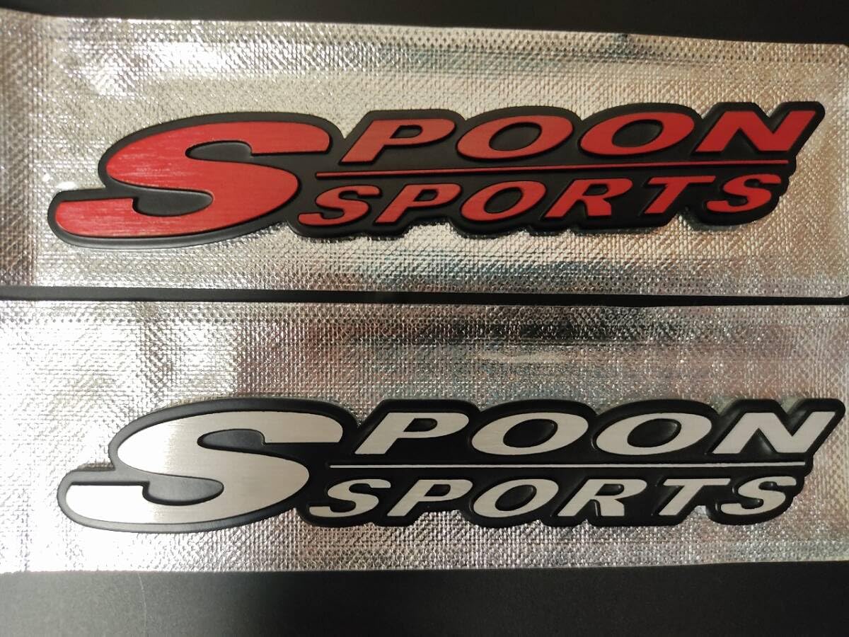 Amazon.co.jp: SPOON SPORTS メタル エンブレムB 2種類（レッド 