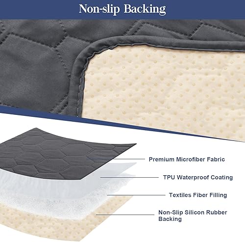 Miniatura 4 de Funda impermeable para silla reclinable, funda antideslizante para sofá reclinable, protector de muebles, funda de sofá lavable para perros y niños,