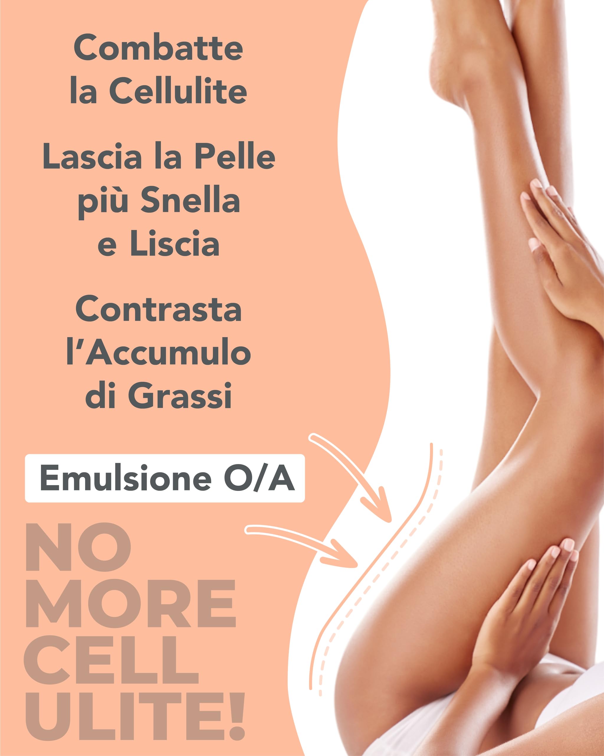 DearBia Crema Anticellulite Forte - Drenante per Gambe e Glutei, Rassodante Corpo - Made in Italy