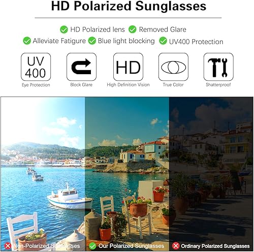 Miniatura 7 de LJIMI deportes polarizados gafas de sol para hombres Ciclismo conducción pesca protección UV