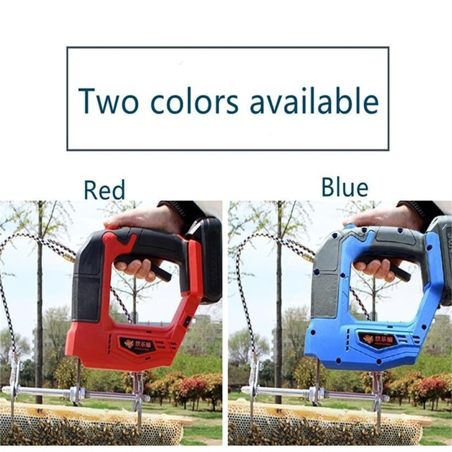 4-Speed Electric Bee Frame Shaker, Cordless, Rechargeable Beekeeping Tool, with Anti-Slip Handle, for Shaking Bees Portable, Beehive Management Tool(Red)