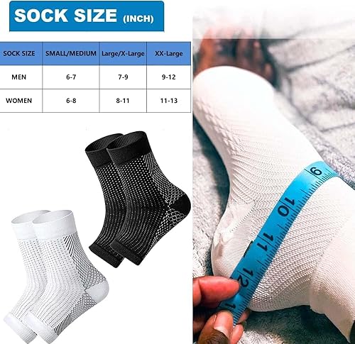Miniatura 4 de Calcetines funcionales para neuropatía, calcetines de compresión de tobillo Comprex para mujeres y hombres, calcetines de compresión de tobillo