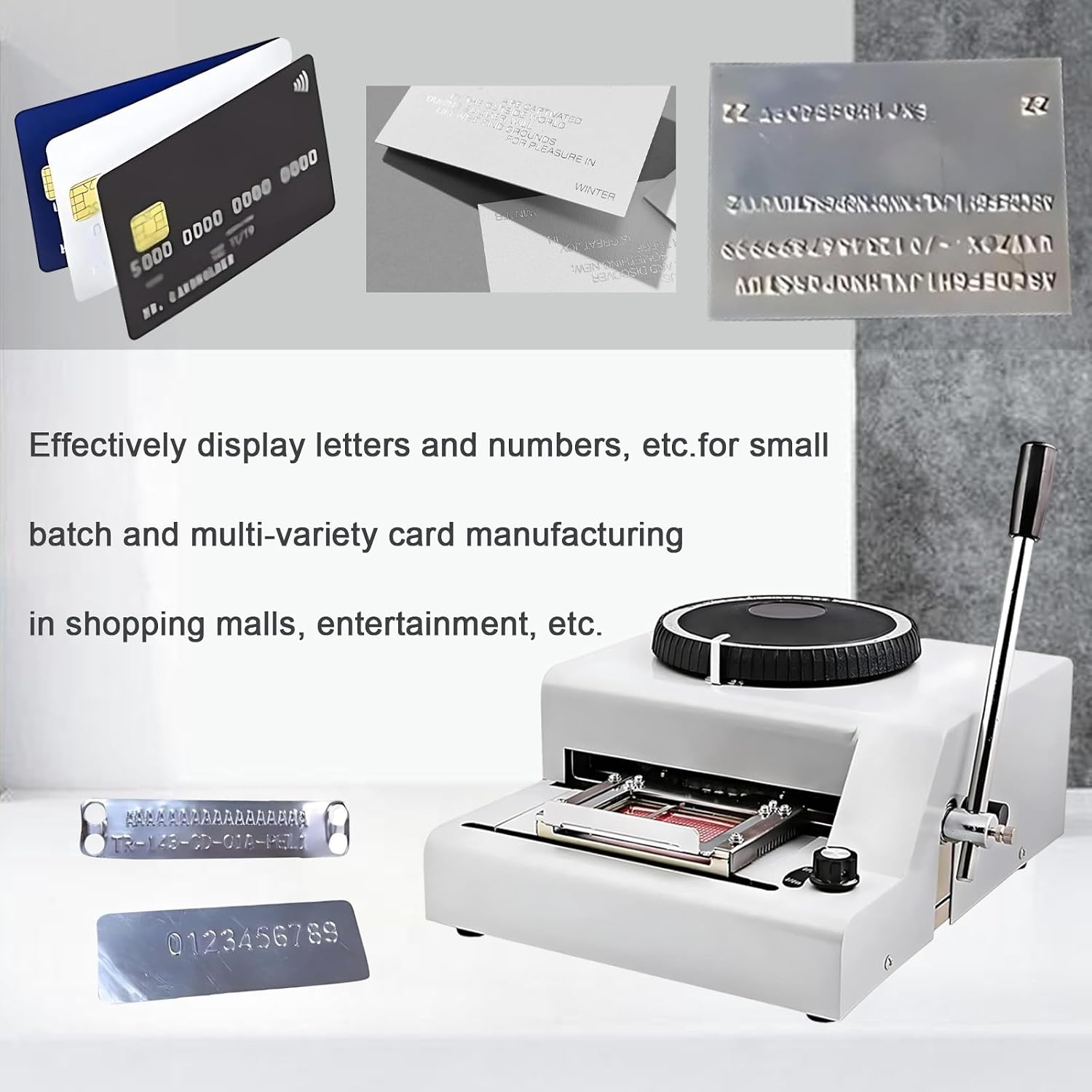 SHAHRYAR Embossing Machine Convex,Contains 72 Characters,PVC Card Embossing Machine, Zinc Alloy Characters,for Dog Tags, Signs, Aluminum Plates, Etc