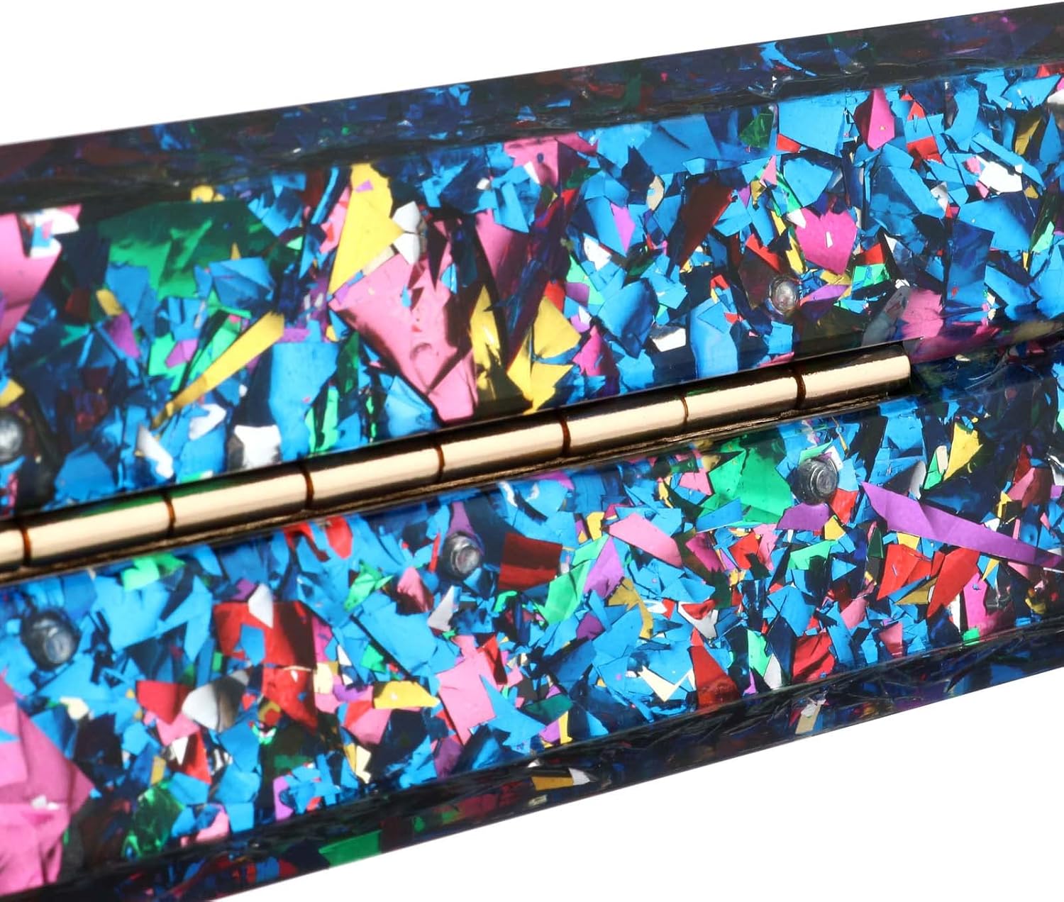 Gets Acrylic Purses and Handbags for Women Multicolor Perspex Geometric Patterns Box Clutch Banquet Evening Crossbody Handbag - Image 5