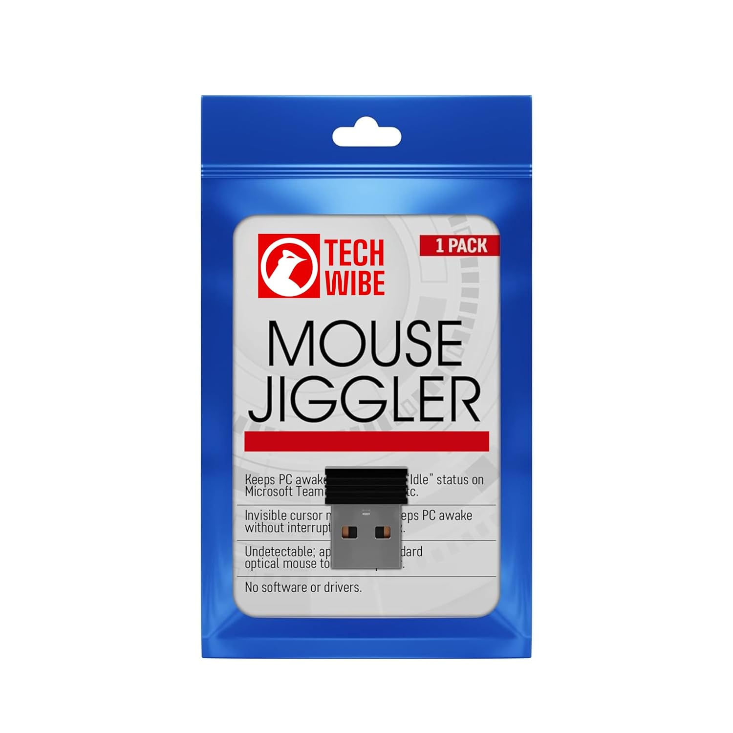 Mouse Jiggler USB Mouse Mover – Portable Plug-and-Play Cursor Shaker & Vibration Device to Keep PC/Laptop Awake, Prevents Sleep & Lockdown Mode, Moves Arrow Automatically, Ideal for Remote Work