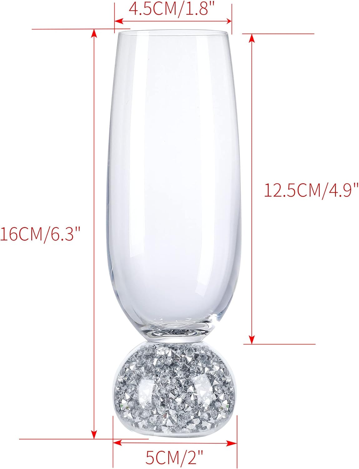 Hanjue Champagne Glasses Set of 4, Champagne Flutes, 7 Oz Lead-free Crystal glass, Clear Glasses Set, Bar Glassware, Ideal for Parties, Wedding, Birthday, Christmas, Long-lasting reusable glasses - Image 6