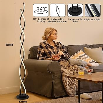 LUPIページ ZxWLife Floor Lamp, LED Modern Floor Lamps for Living Room