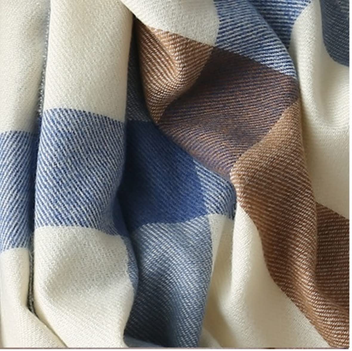 Écharpe Chale Hiver Femme Plaid Écharpe Femmes Foulards Treillis Long Châle Wrap Chaud Etole Femme(C)