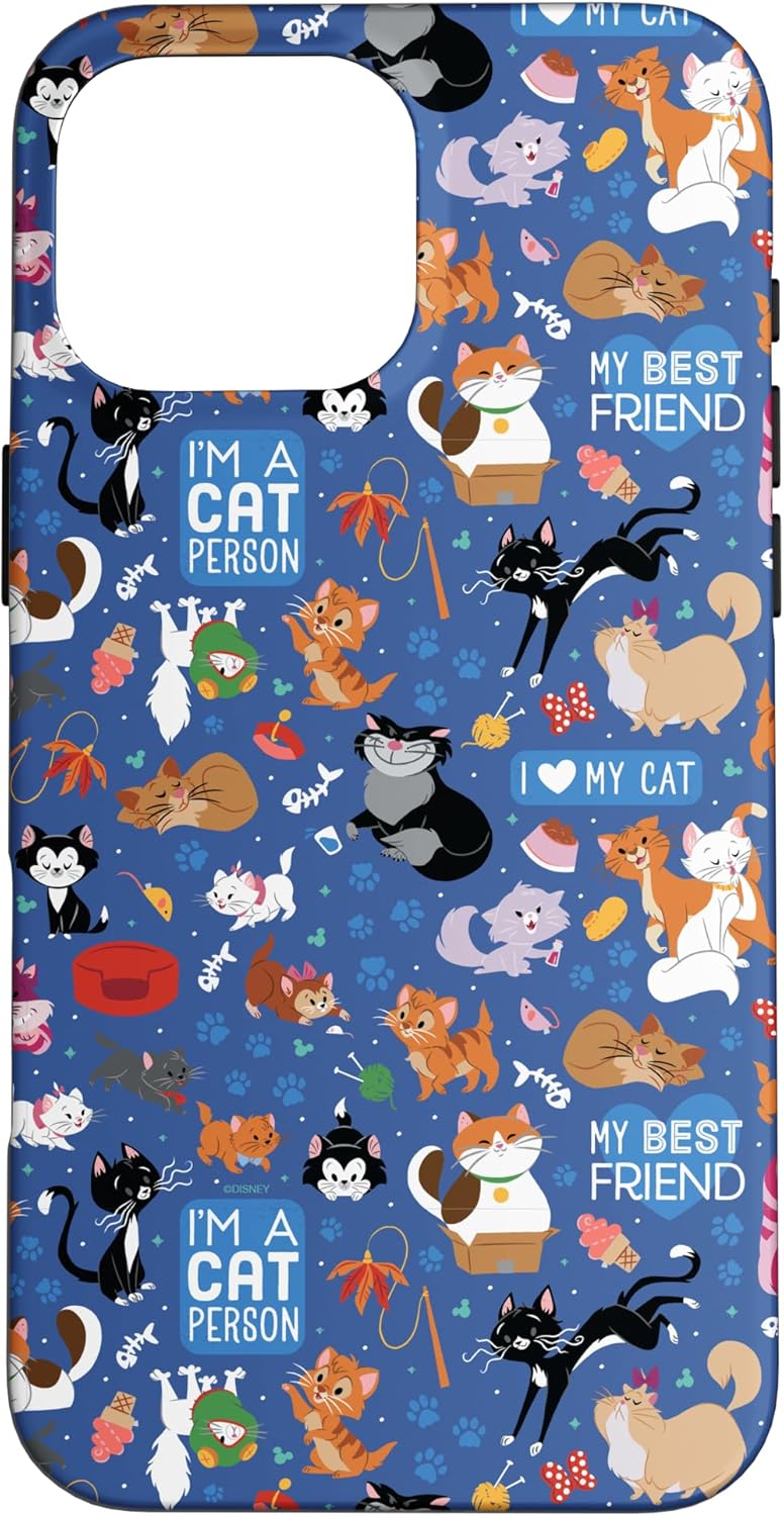Disney Cats I Love My Cat Blue Case for iPhone 16 Pro Max