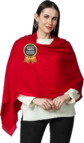 PASHWRAP Bufanda de cachemira tejida a mano en Cachemira - Lujosa bufanda grande de cachemira para mujer ligera