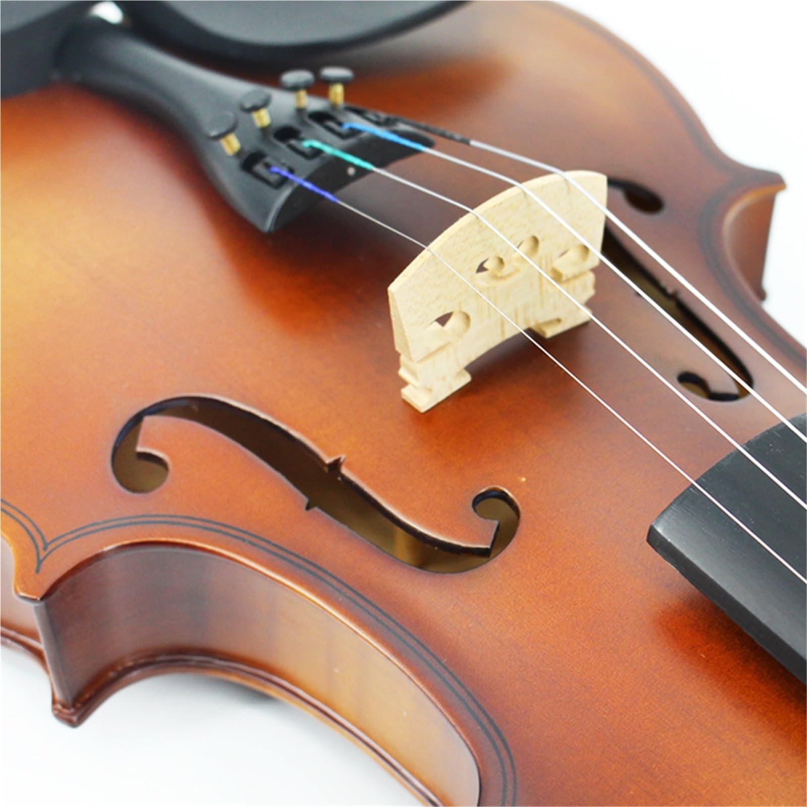 Violino Da Pratica Per Principianti Lucido In Legno Massello Fatto A Mano Popolare Rosa(1/4)