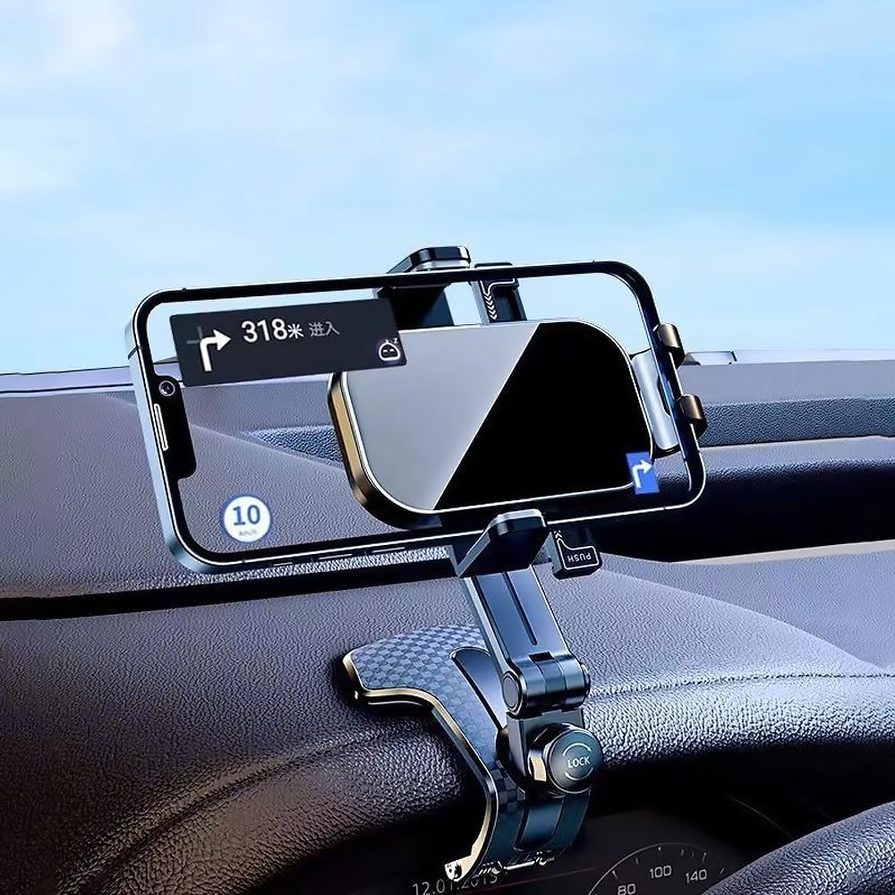 TUROL Car Phone Holder Mount for Toyota Camry 9th 2025, Cell Phone Holder Truck Stand Dashboard Windshield Vent 360° Rotation for Smartphones Phone