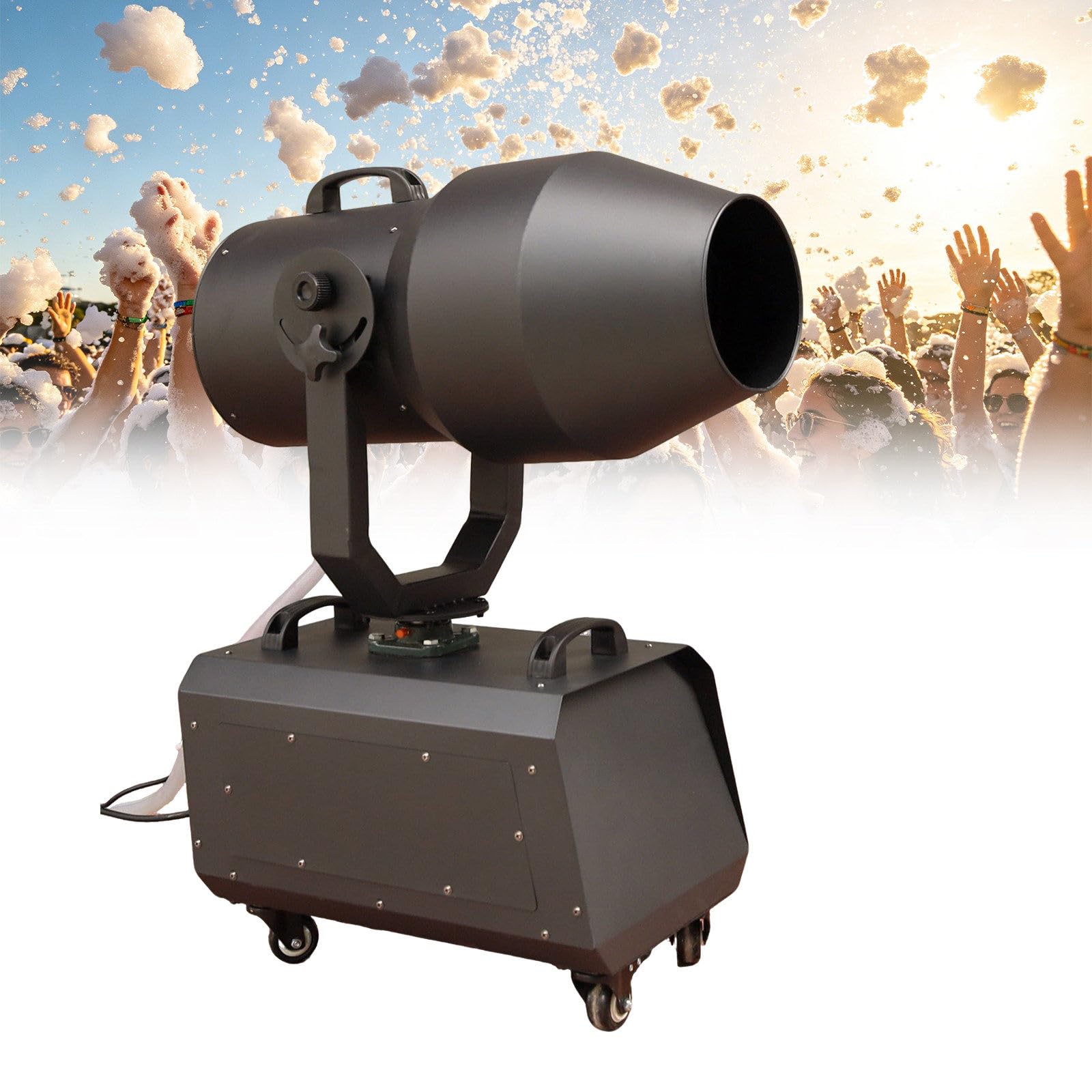 ZHJOPP High-Power Foam Machine for Party Machine Stage for Outdoor Indoor, Ideal for Parties, Pools, and Celebrations Adjustable Angle