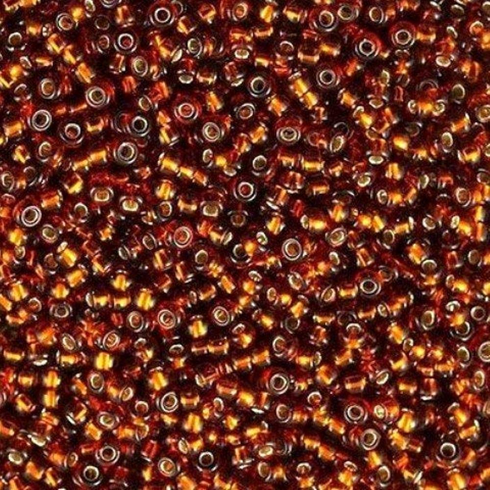 Miyuki Topaz Silver Lined Japanese round rocailles glass seed beads 11/0 Approximately 24 gram 5 inch tube