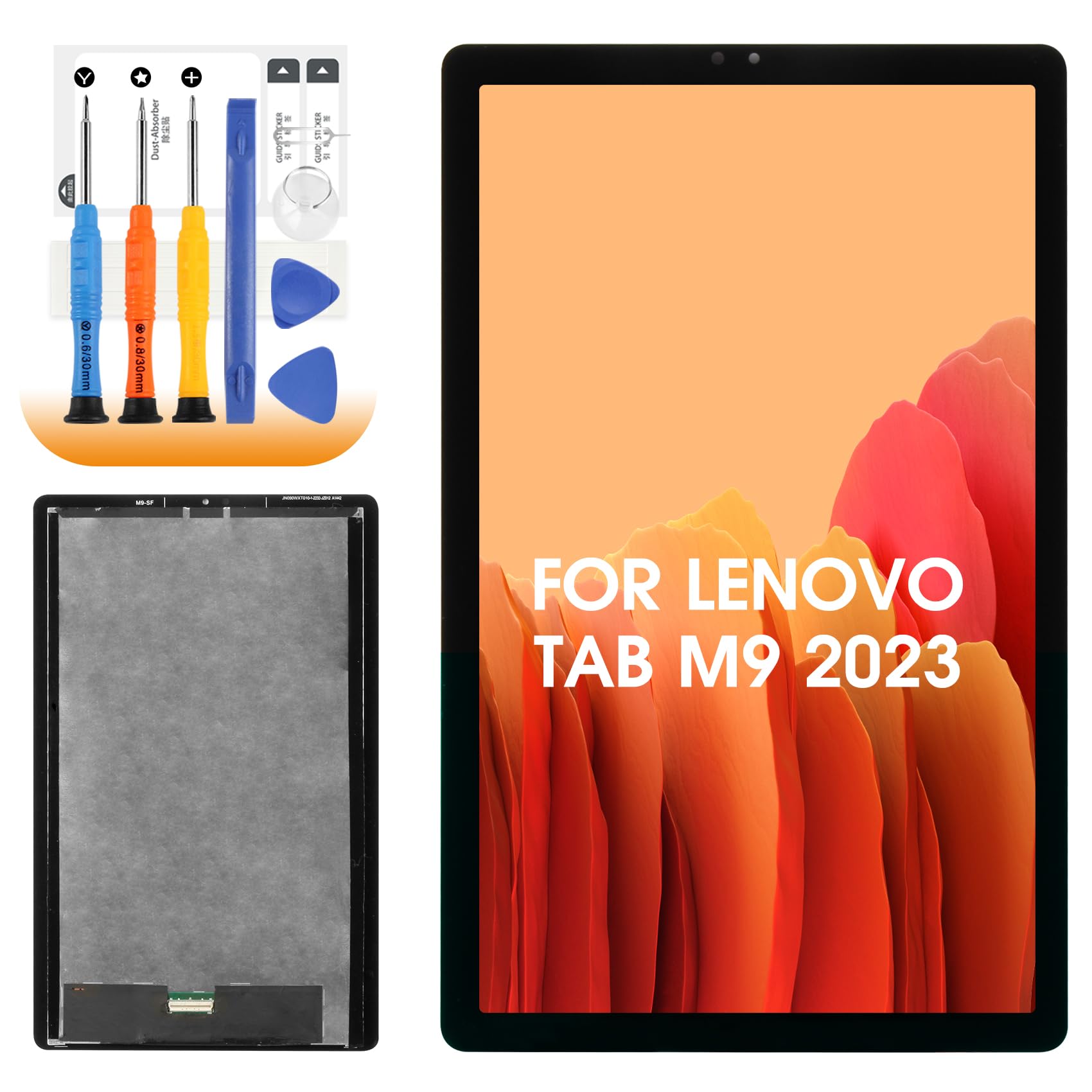 Pantalla LCD para Lenovo Tab M9 TB-310FU TB-310XU TB310XC TB310FU 9.0 Pulgadas Pantalla LCD Digitalizer Pantalla Táctil Panel de Vidrio Completa Asamblea con Herramientas, Nior