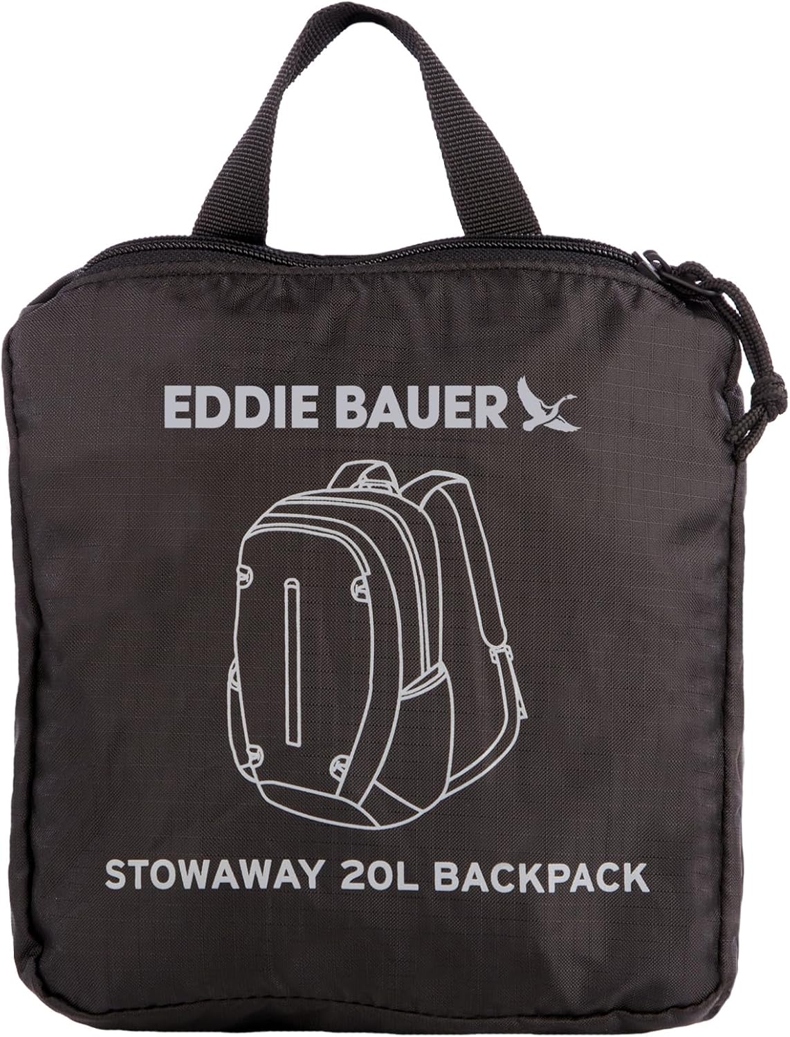 Eddie Bauer Stowaway Packable Backpack | Travel | Outdoor | Lightweight | Foldable | Durable | Ripstop Polyester | 20L - Onyx Black - Image 7
