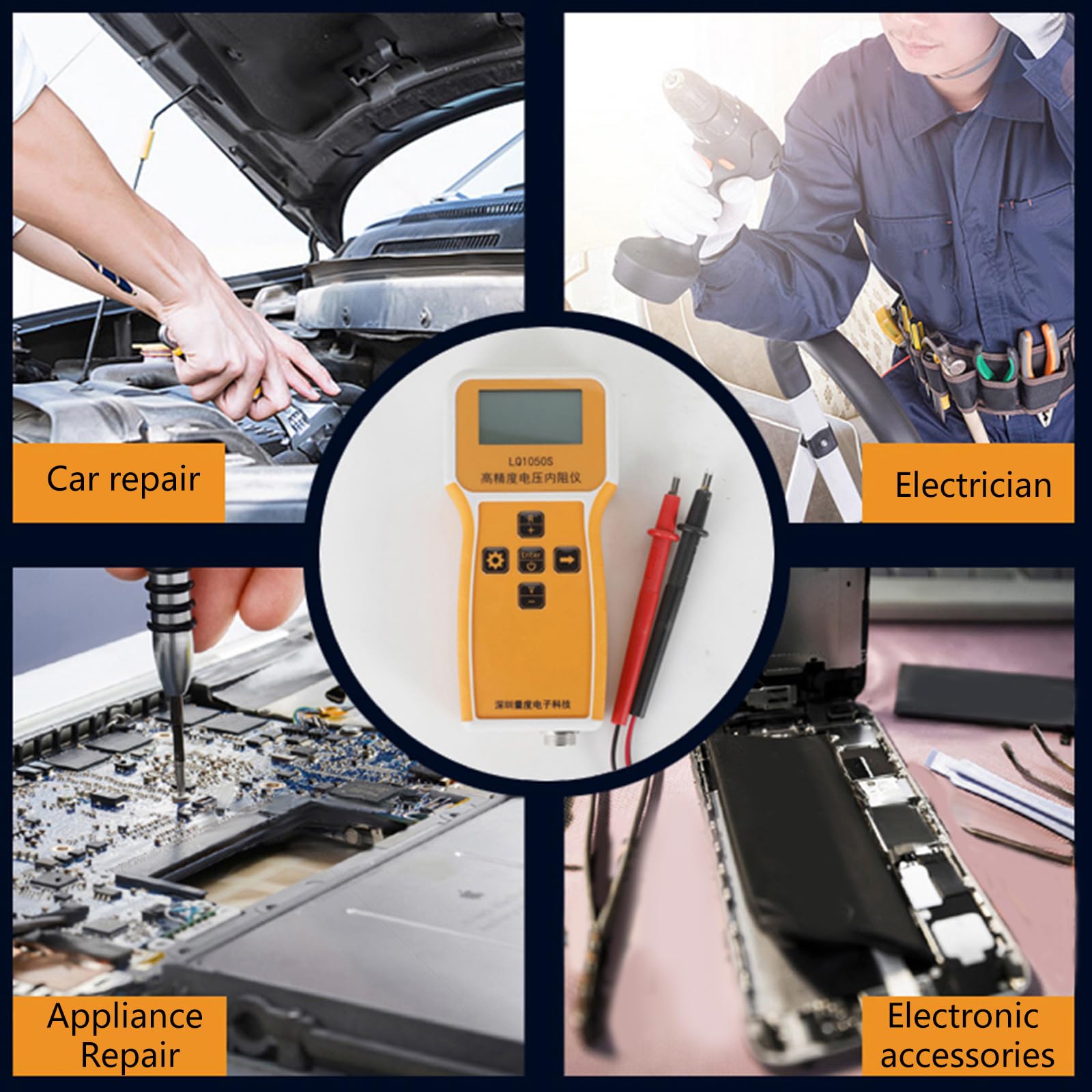 Strumento diagnostico avanzato per l'analisi delle tensioni di resistenza, segnali da 1 kHz, 5 volte/secondo, design leggero, misuratore di tensione della batteria portatile, attrezzatura diagnostica