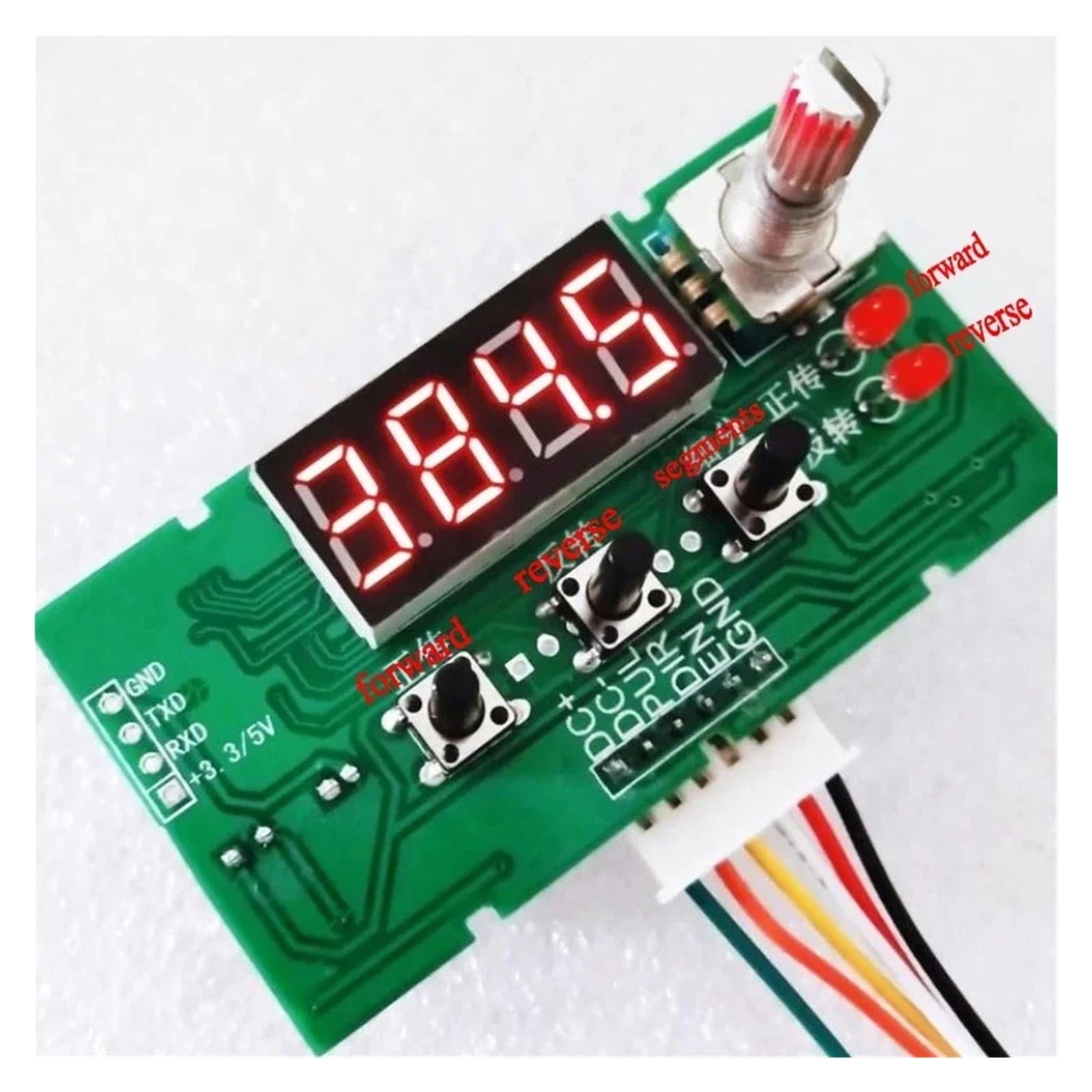 Pantalla de RPM de velocidad de 8-24V CC, controlador de Motor paso a paso de 12V y 24V, placa controladora de velocidad de inversión ajustable de 0,1~999RPM