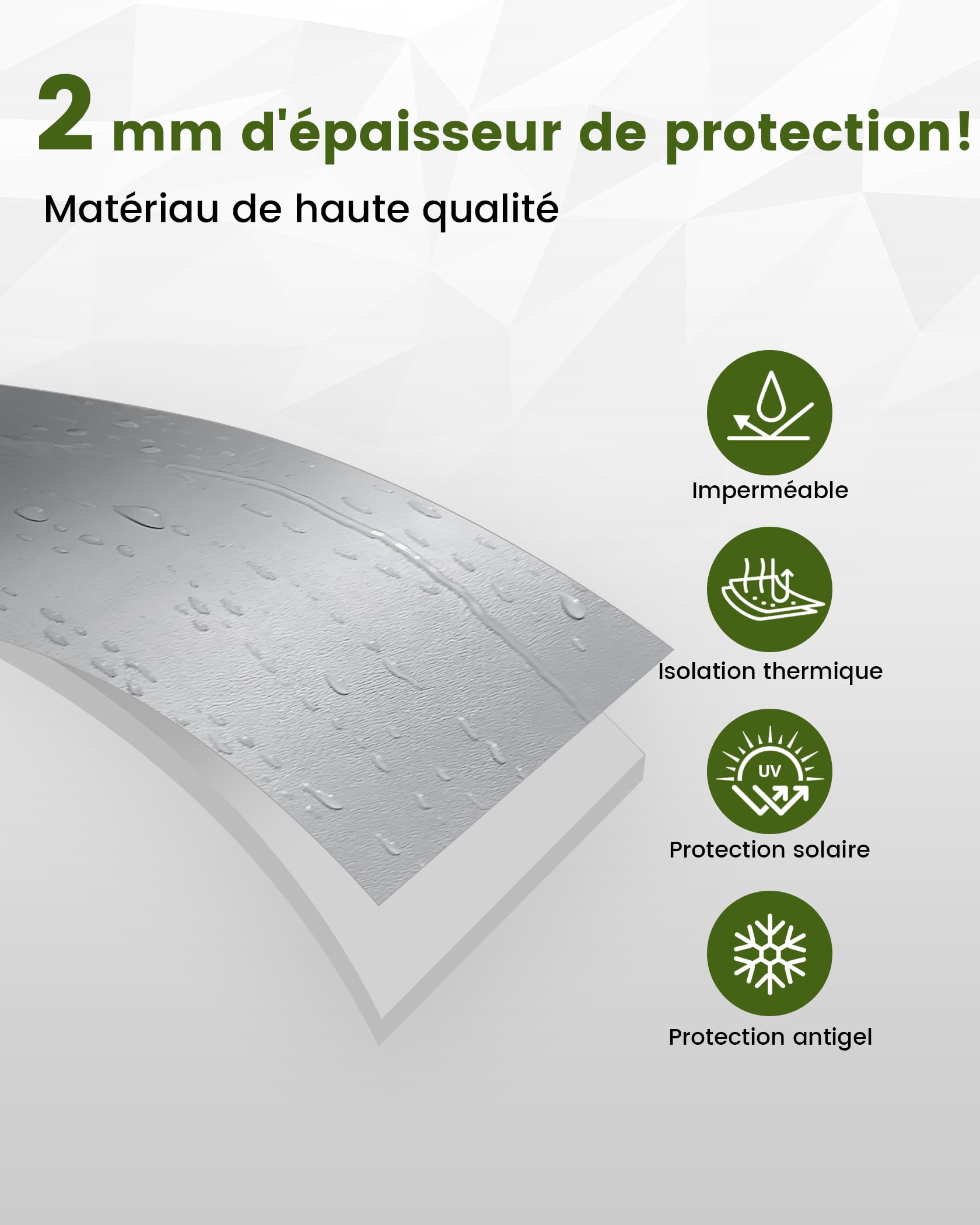 Couverture de pare-brise avant Thermomatte pour camping-car Accessoires, Protection complète contre le soleil, le froid et la poussière, Couverture de pare-brise grise Convient pour FIAT
