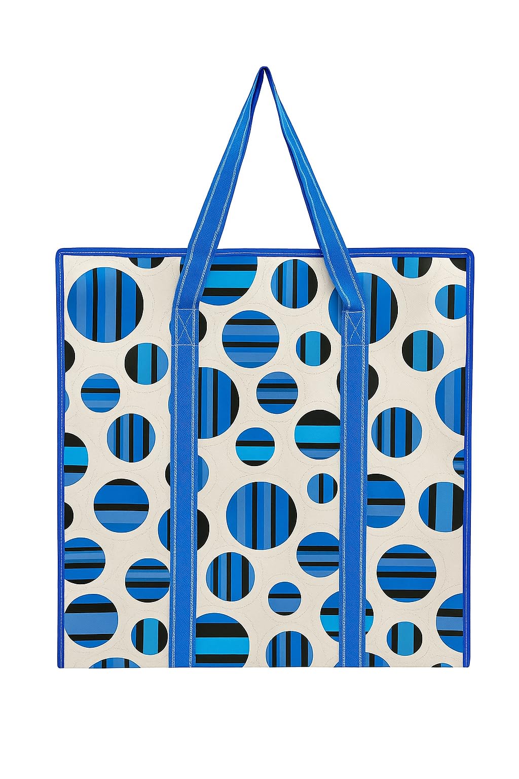 Bolsa Grande de Compras almacenaje, 53x50x20 cm Reutilizable y Plegable – Ideal para Viajes, Playa, Mudanzas y Supermercado – Cremallera, Resistente y Ligera,extra grande