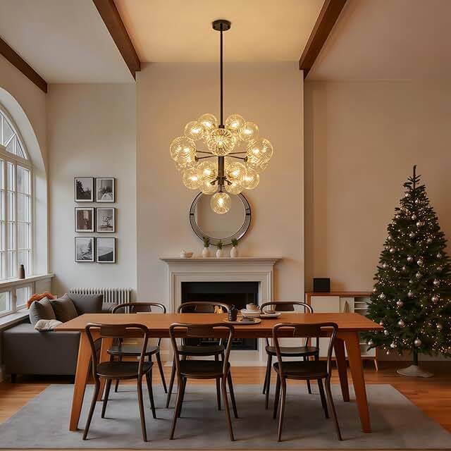 19-Light Tier Bubble Chandelier Light Fixture, 24