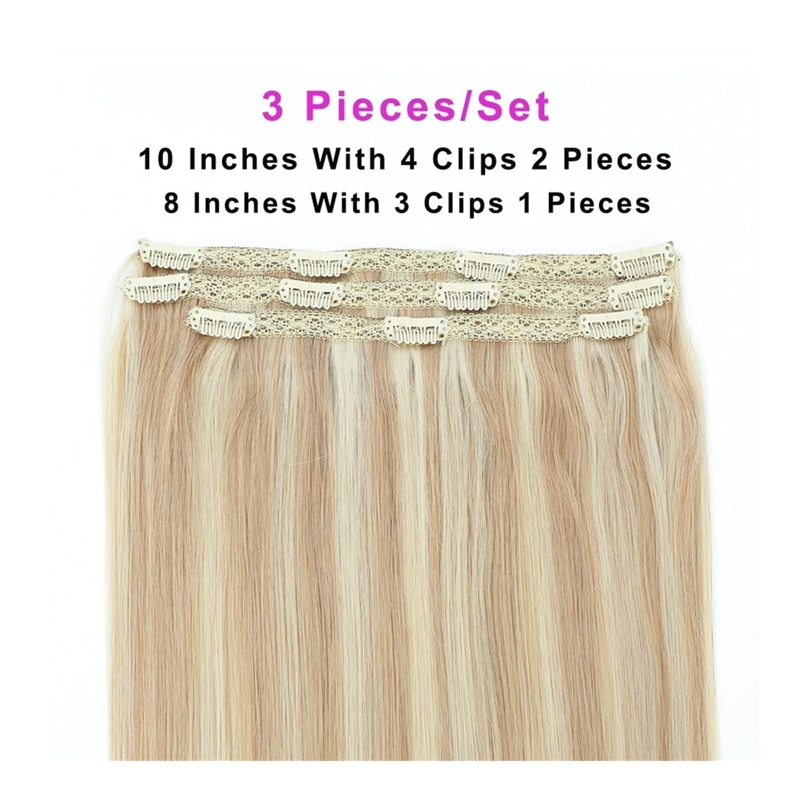 Extension Capelli a Clip 3 pezzi/set clip nelle estensioni dei capelli capelli umani 12-26 pollici ossa dritte posticci naturali lisci morbidi 11 clip nell'estensione dei capelli for le donne Hair Ext