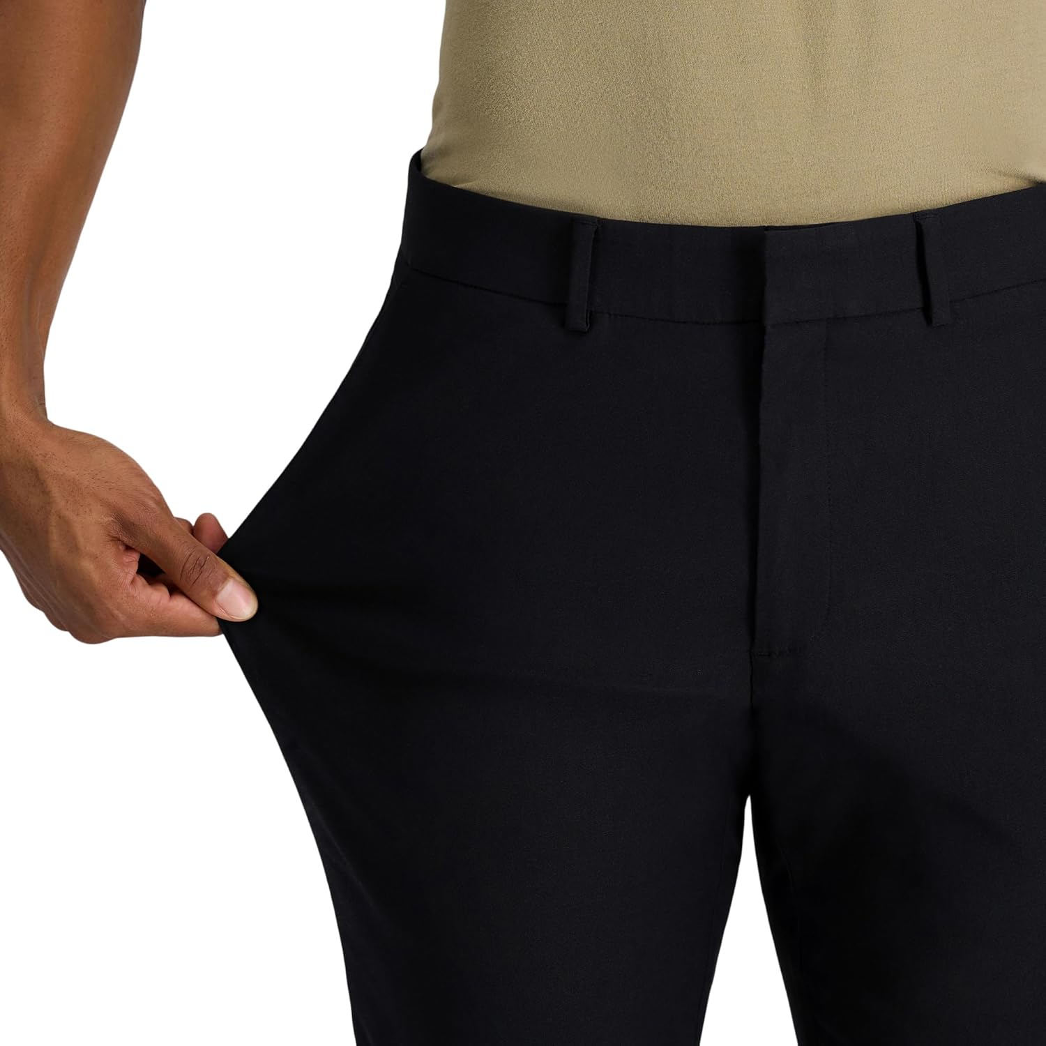 Haggar Mens Life Khaki™ Slim Fit Flat Front Flex Pant - Image 4