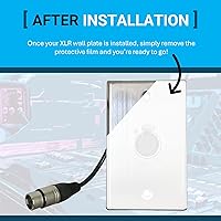 Vista 6 de Placa de pared XLR premium, sin soldadura, placa de pared de audio, para instalación de audio profesional (hembra a hembra 1 puerto)