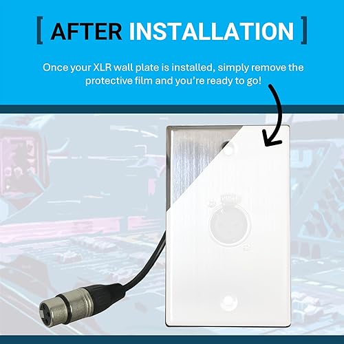 Miniatura 6 de Placa de pared XLR premium, sin soldadura, placa de pared de audio, para instalación de audio profesional (hembra a hembra 1 puerto)