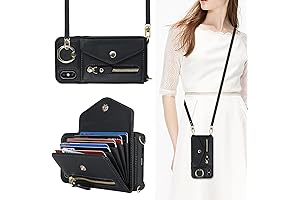 Bandolier iPhone X/XS Case with Zipper Card Holders and Strap for Women,...