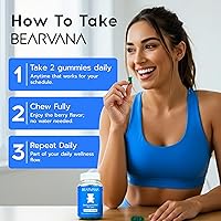 Vista 4 de BEARVANA Gummies for You Herbal Blue - Suplemento para mujeres - Deliciosas píldoras gomosas de bayas - 60 gomitas