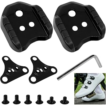 Bicycle Cleats Adapter Compatible with Shimano SPD Plate Adapter SM-SH41 Pack of 2 3-hole plates bicycle pedal adapter studs converter for black road cleats bicycle accessory set black