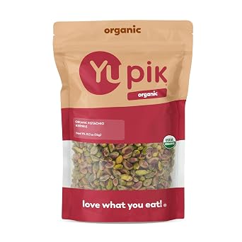 Yupik Organic Raw Pistachios, No Shells, 2.2 lb 35.2 oz, Gluten-Free, Non-GMO, Kosher, Vegan, Kernels, Unsalted, Crunchy Shelled Nuts, Source of Fiber & Protein, Healthy Snacks, For Baking, Cooking