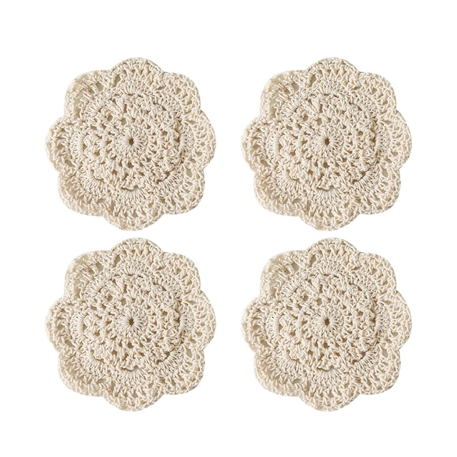Sous-verres en crochet bohème floral de cuisine pour sublimer votre table basse de salon