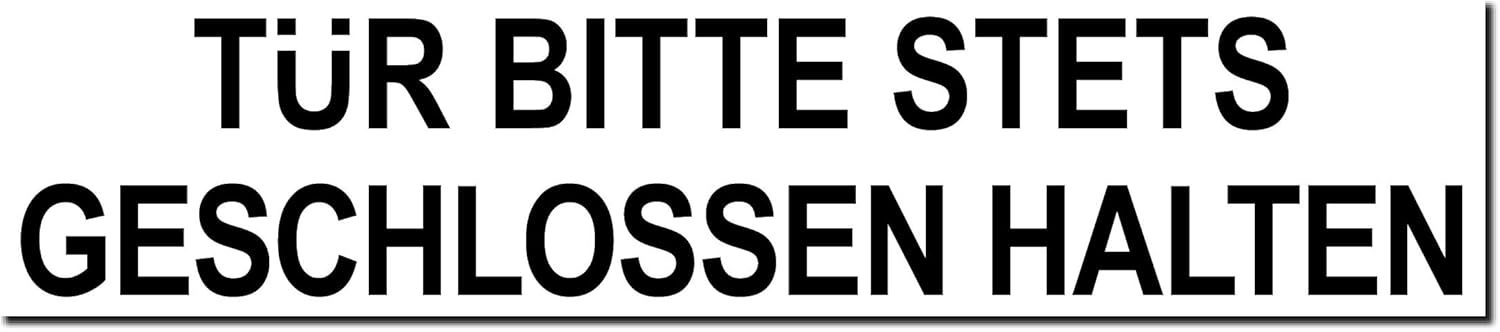 GreenIT Aufkleber Sticker Hinweis Schild 20cm Tür Bitte Immer stets ...