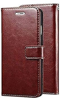 MobiSpiff Samsung Galaxy A10E Premium Leather Flip Cover with Card and Cash Slot | 360 Full Body Protection with Inner TPU Case Compatible with Samsung Galaxy A10E - Brown
