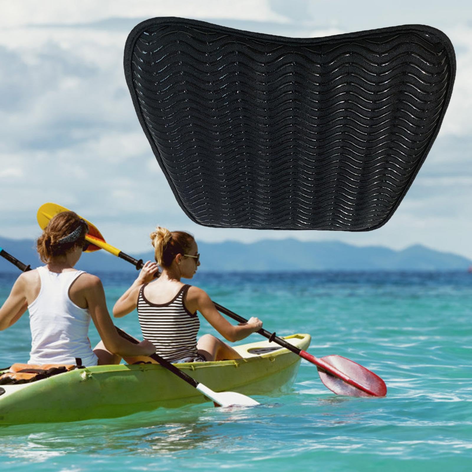 Coussin Siège Kayak/Canoë Imperméable Antidérapant – Ergonomique 36x31x3 Cm, Tissu Plongée + Bandes Silicone, Confort Pêche & Eau