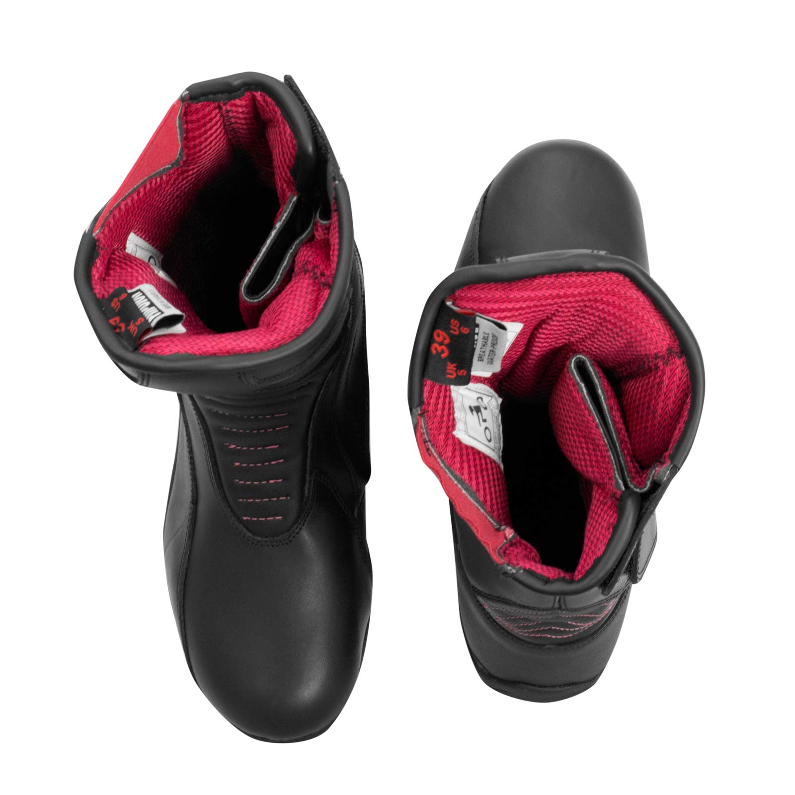 A-Pro Stivale Pelle Traspirante Omologato CE Moto Donna Touring Urban Impermeabile