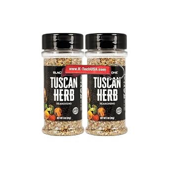 Tuscan Herb Seasoning, All Purpose Italian Style Spice Blend, 3 oz Bottles Pack of 2 with K-Tech USA Keychain