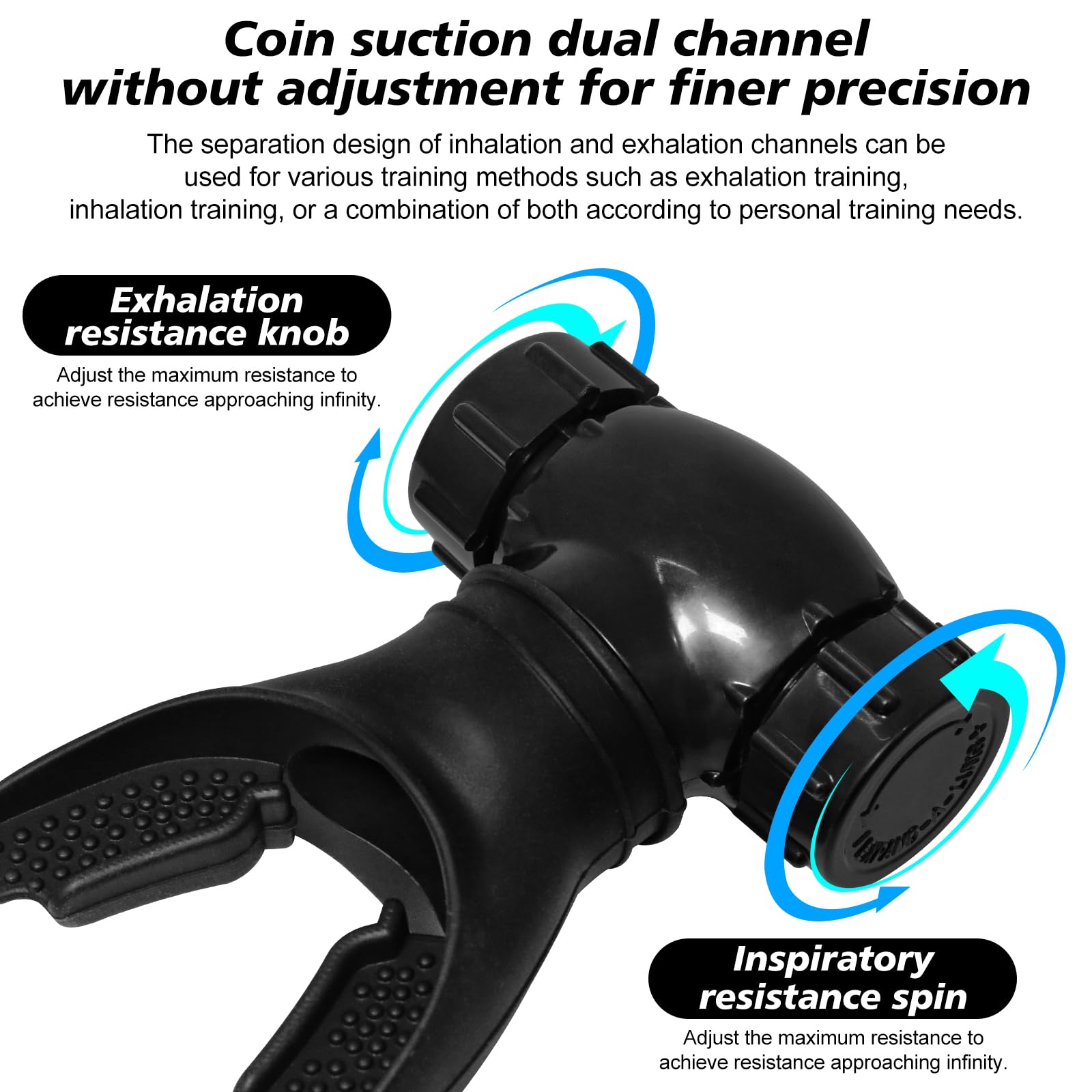 OxyFit Lung Trainer - Appareil D'entraînement Respiratoire Et Cardiovasculaire - Neuf, Couleur Noire