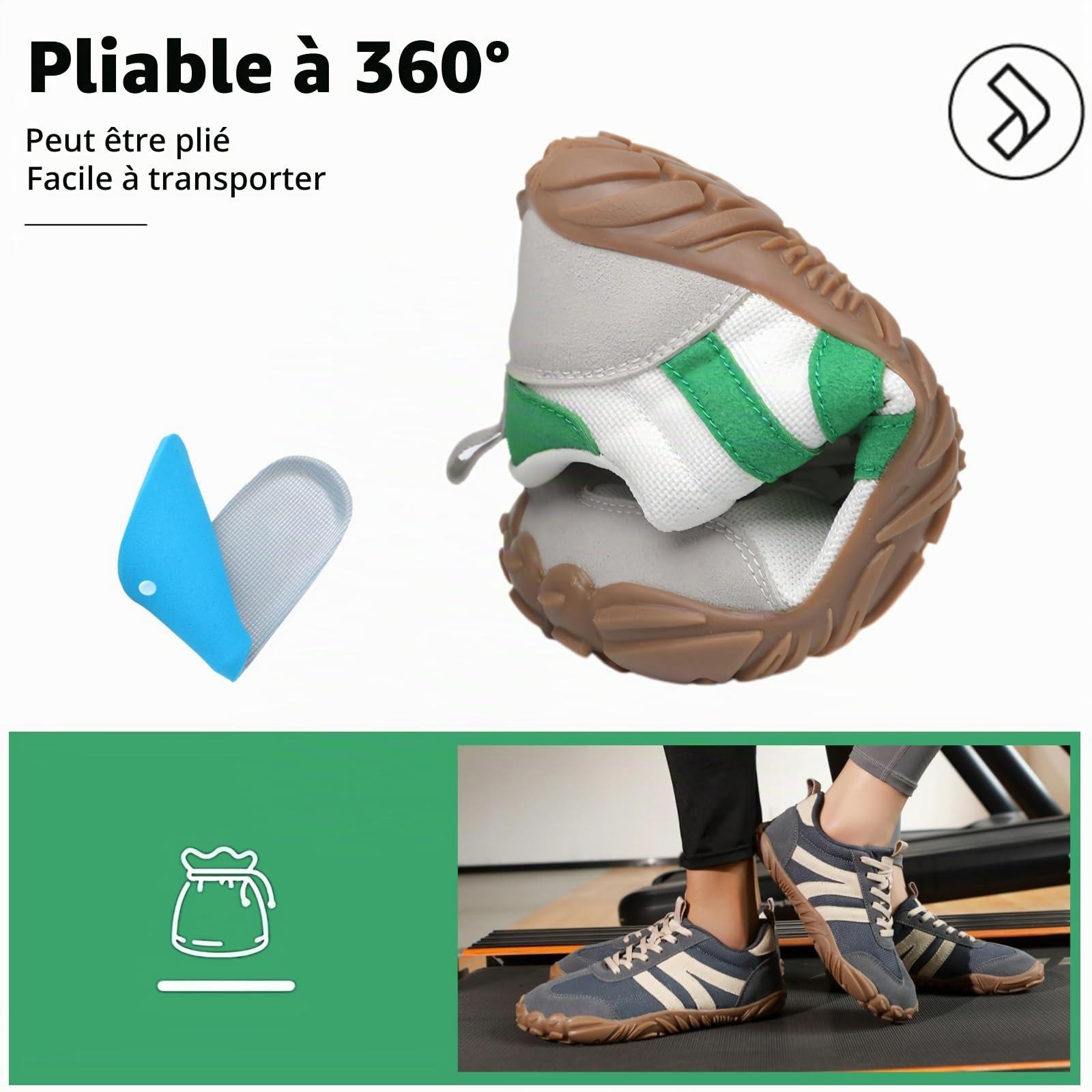 Chaussures Minimalistes Homme Femme Chaussures Pieds Nus Antidérapantes Barefoot Shoes Légère Chaussure de Trail pour Randonnée Running Gym Training Fitness
