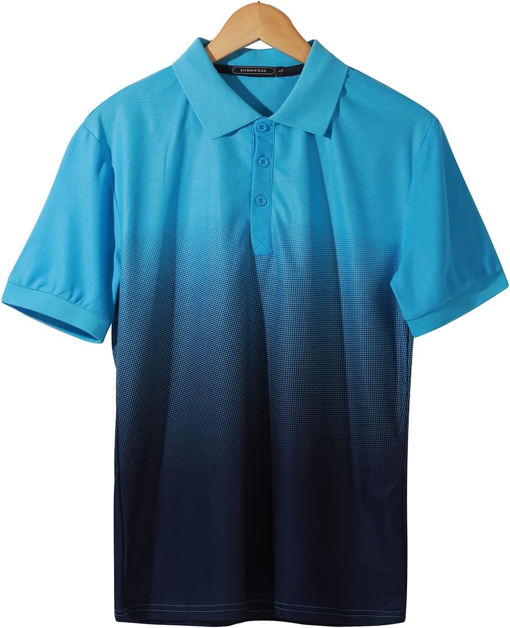 utcoco Mens Summer Short Sleeve T-Shirt Casual Relaxed Fit Gradient Polo Shirts for Men
