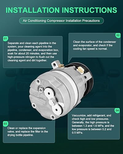Miniatura 7 de SCITOO Compresor de CA 1995-2002 apto para P-ontiac Firebird Ch-evy Camaro CO 20454C