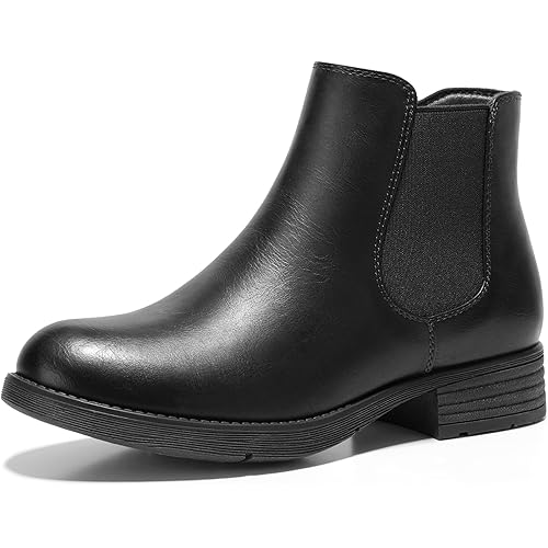 Bacia Womens Ankle Boots with Zipper Fashion Chelsea Boots Comfort Low Heel Booties