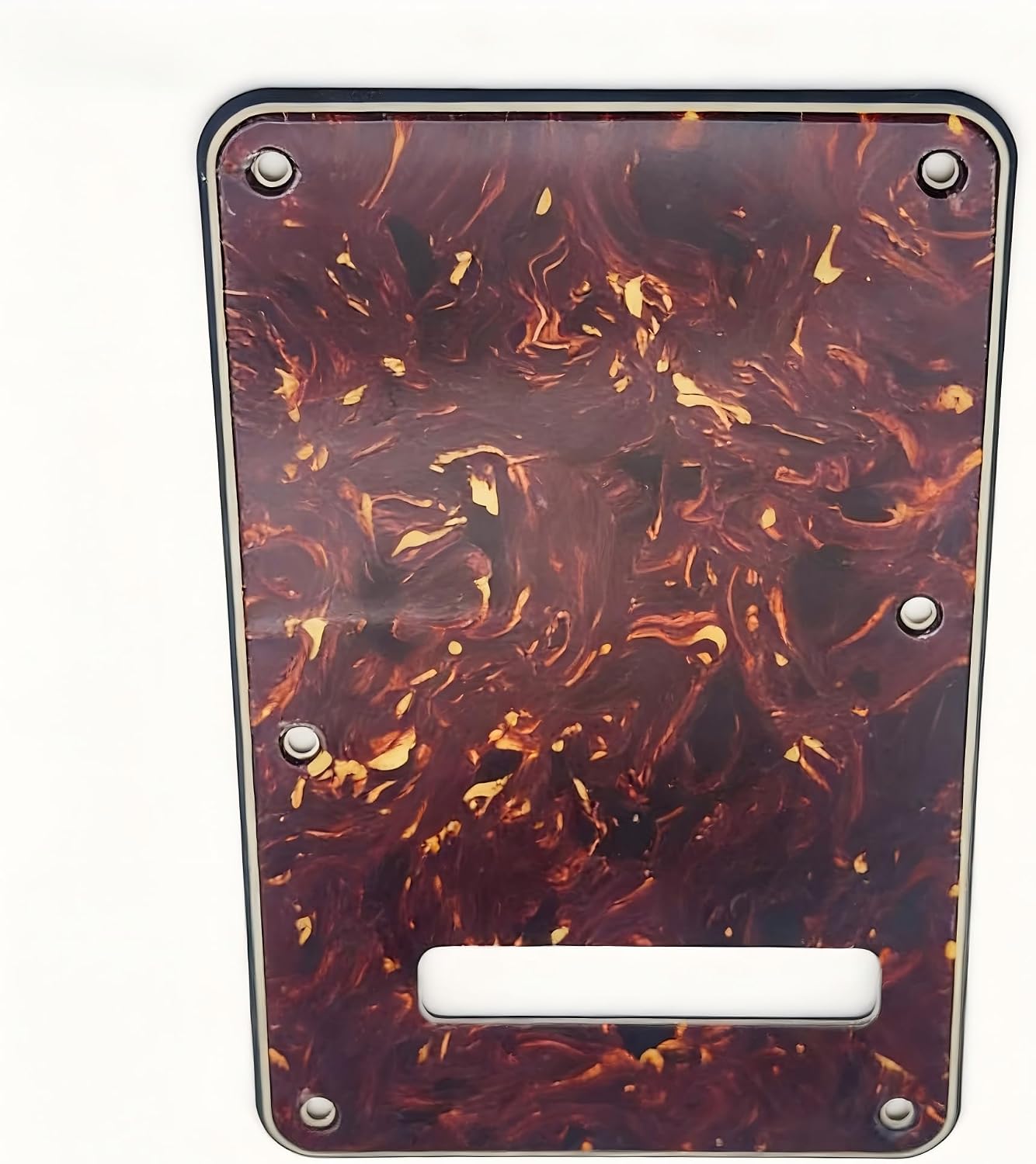 Strat Tremolo Backplate + Screws, for US/Mexico,Vintage Brown Tortoiseshell