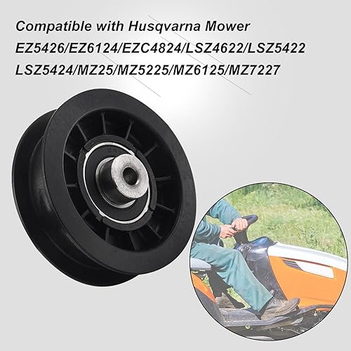 Miniatura 3 de 539110311 - Polea tensora de repuesto para tractor de césped compatible con cortacésped Husqvarna Craftsman Poulan de giro cero 14259 84005748-38