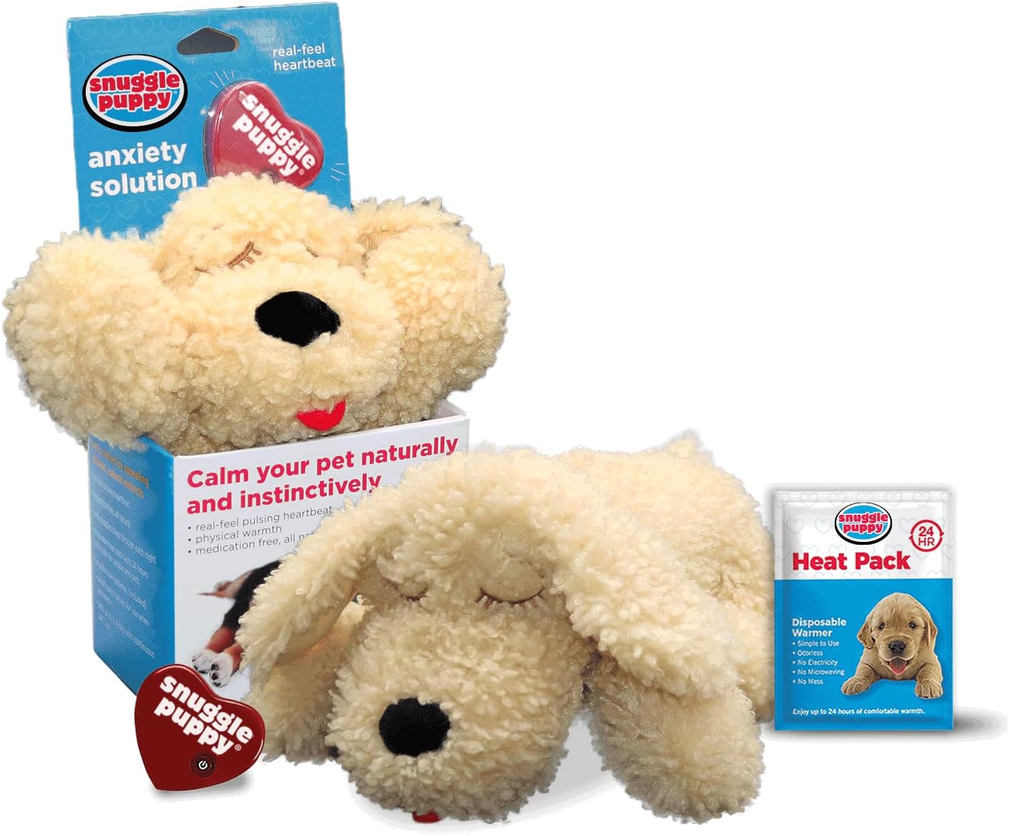 SmartPetLove Original Snuggle Puppy Heartbeat Stuffed Toy for Dogs. Pet
