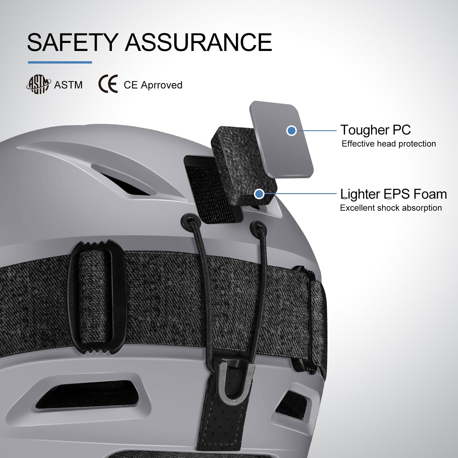 Odoland Casque de Ski, Casque de Ski avec Lunettes, Casque de Neige, Multi-Couleurs, Antichoc, Anti-Vent, Casque de Ski pour Hommes, Femmes et Jeunes, Assurant Sécurité Le Sports de Neige