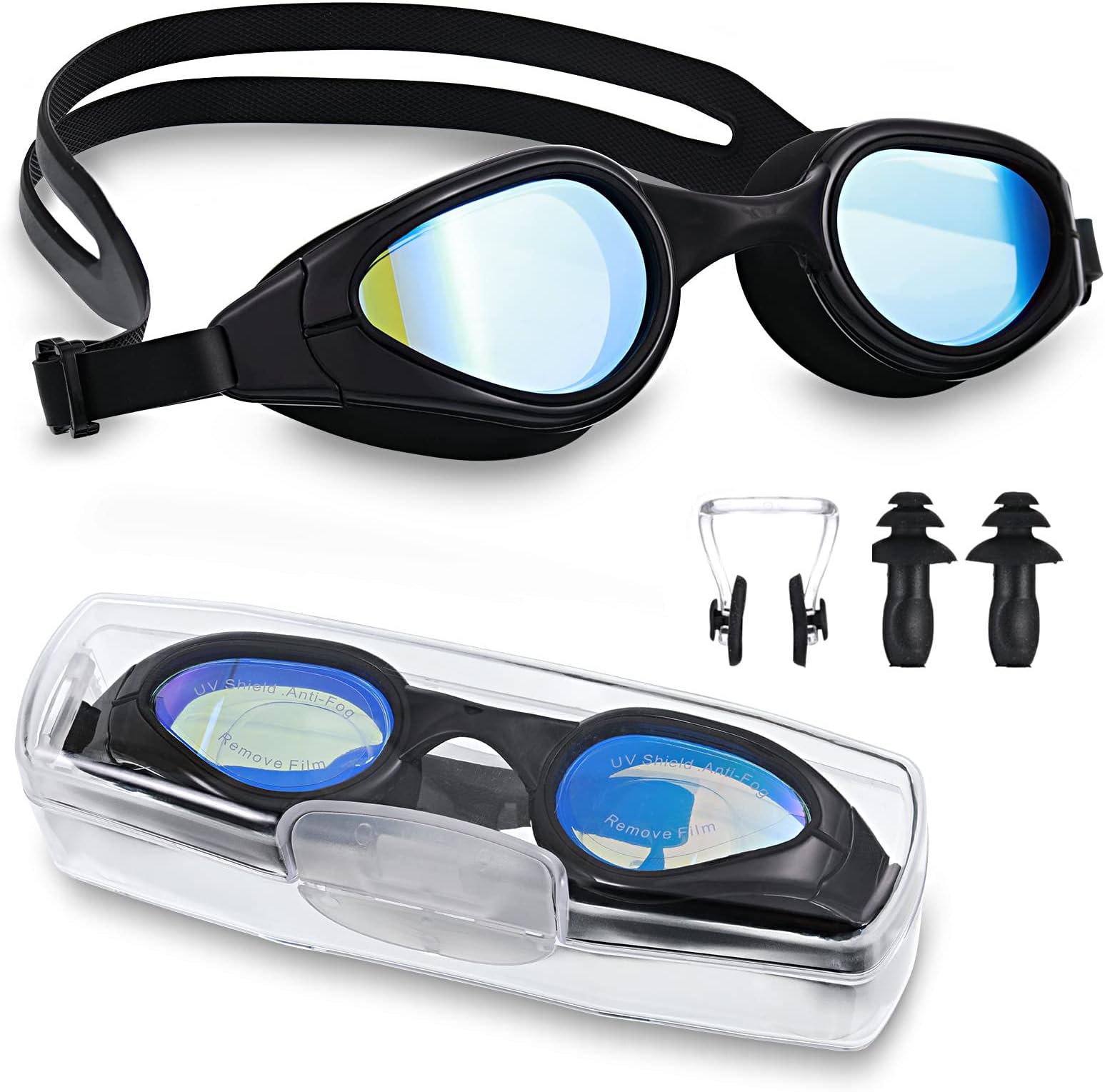 Hi.FANCYSwim Goggles,Anti Fog Swimming Goggles,Anti-UV Wide View Kids Goggles for Men, Women, Junior, Kids